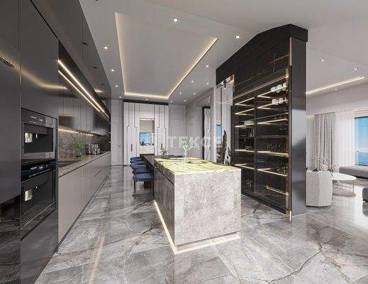 Spacious Sea-View Apartments Within a Complex in Oba Alanya