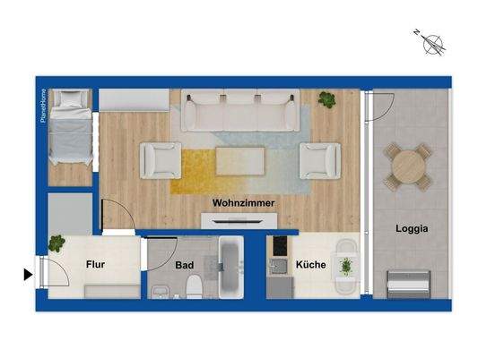 Grundriss Whg. 2.Obergeschoss