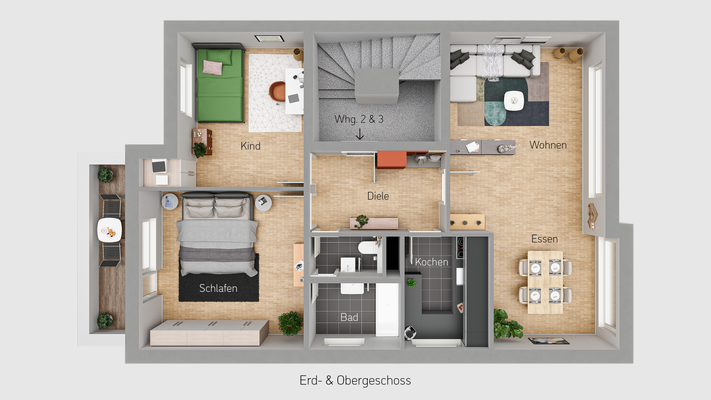 Erd- und Obergeschoss