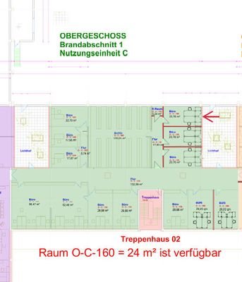 Verfügbar: Raum O-C-160 = ca. 24 m²