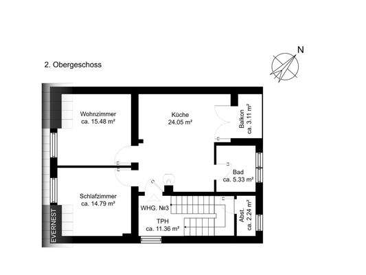 2. Obergeschoss Vorderhaus