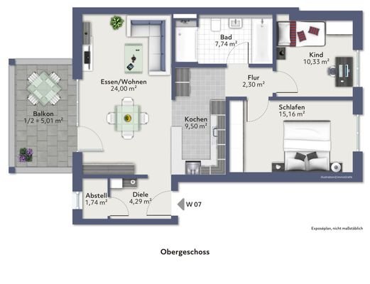 Grundriss Wohnung 7