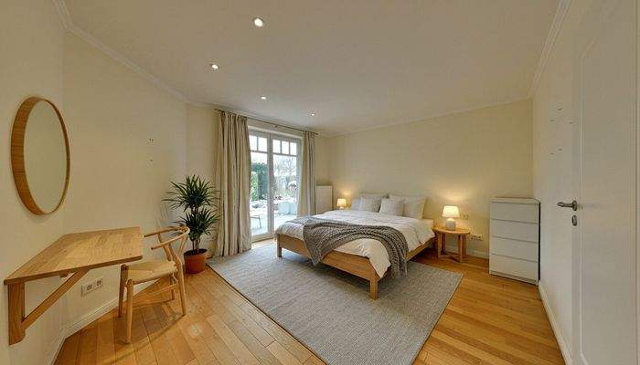 Schlafzimmer möbliert