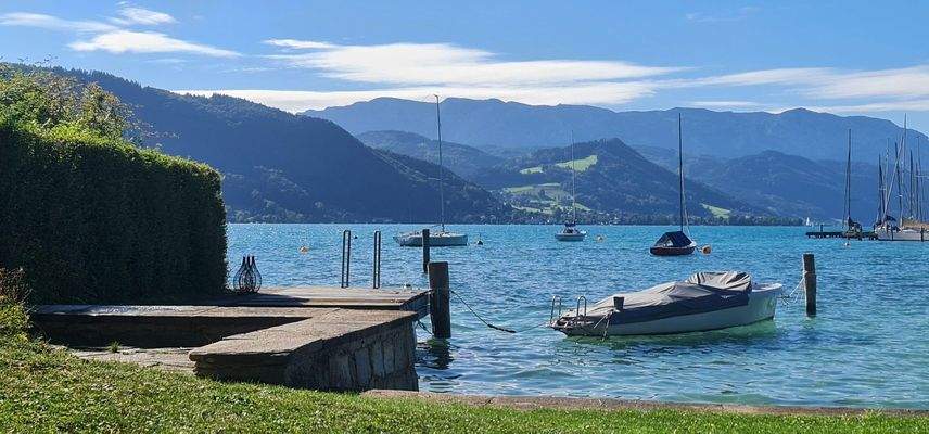 Blick zum eigenen Boot