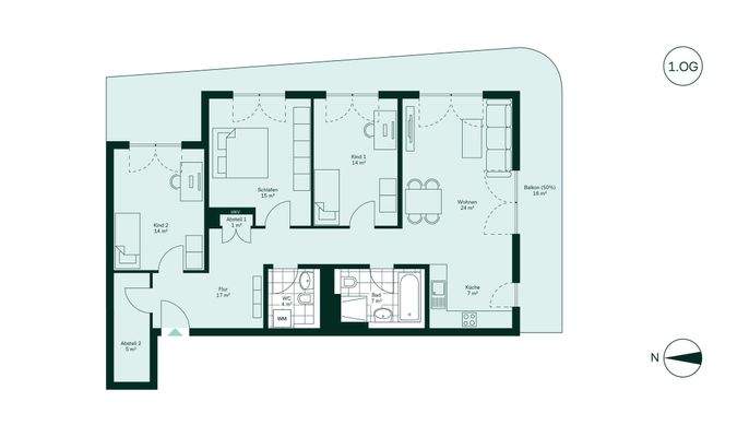 Komfortabler Grundriss