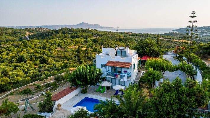 Kreta, Douliana: Faszinierendes Haus mit Meer- und Bergblick