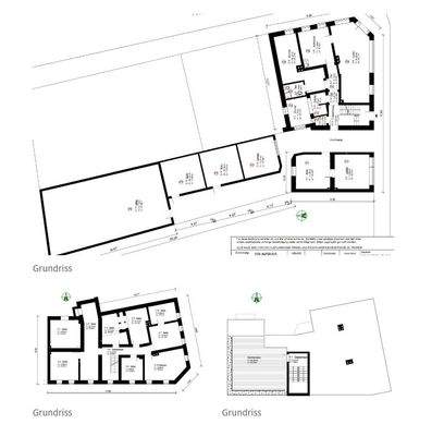 Grundrisse 1 mit Halle