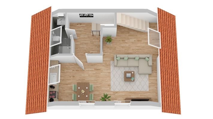 illustrierter Grundriss Dachgeschoss