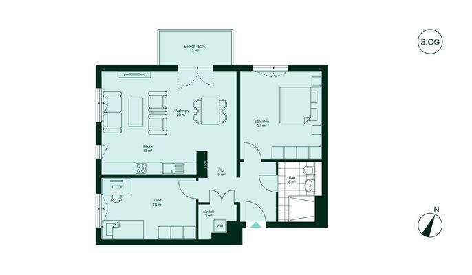 Barrierefreier und komfortabler Grundriss
