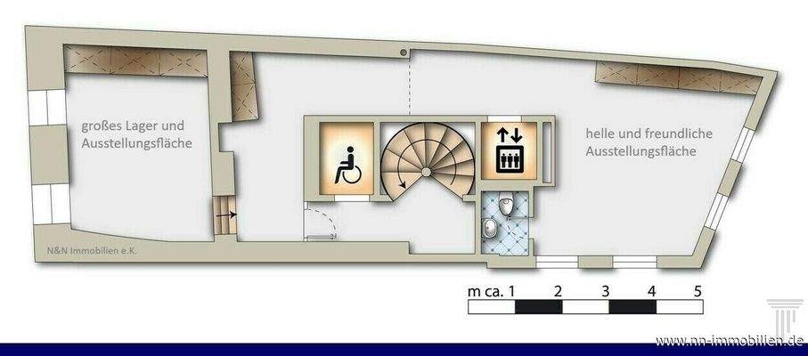 Grundriss-Skizze im I. UG - visualisiert