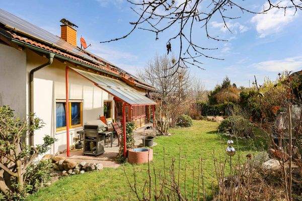 Ansicht Süd mit Garten