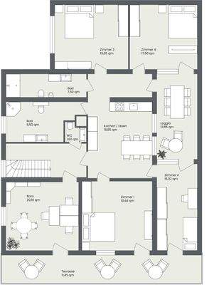 1.OG / Beispiel Wohnung