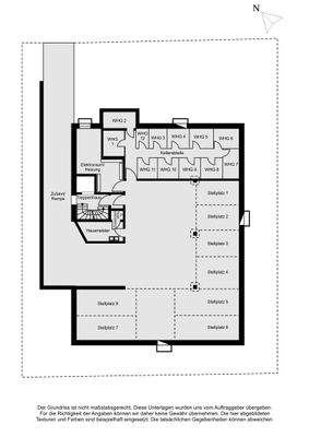 Etagenplan Kellergeschoss 
