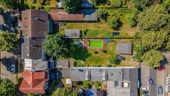 Luftbild mit beiden Grundstücken