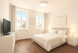 Schlafzimmer 4-Zimmer-Wohnung hofseitig