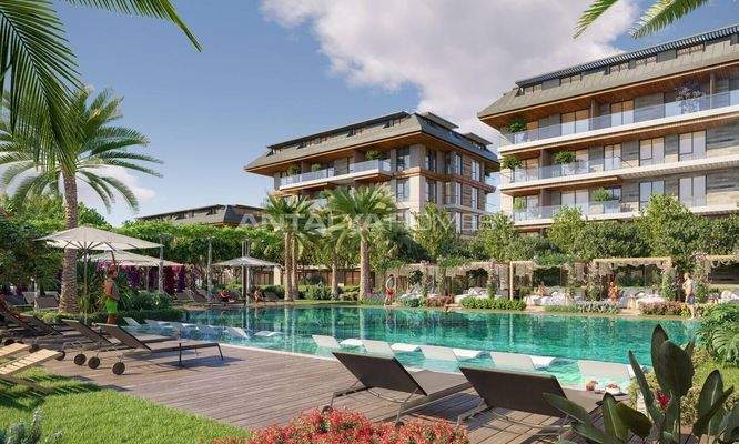 Flats in a Complex with Rich Amenities in Oba Alanya