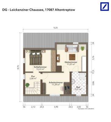 Grundriss Haupthaus DG