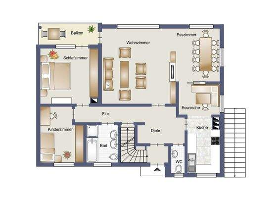 Grundriss Hinterhaus OG