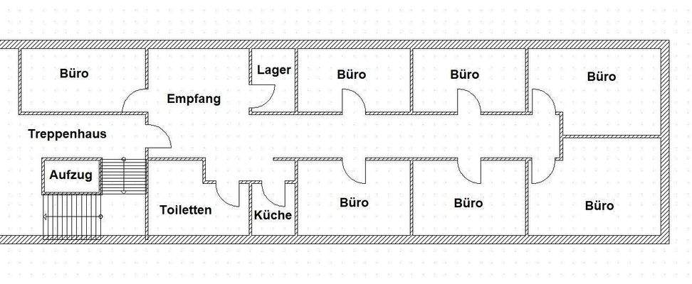 Grundriss der rechten Büroeinheit
