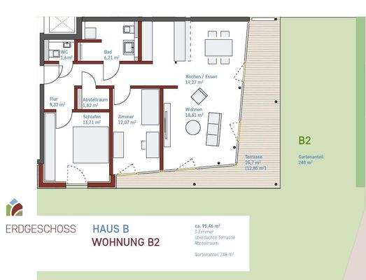 Grundriss Wohnung B2