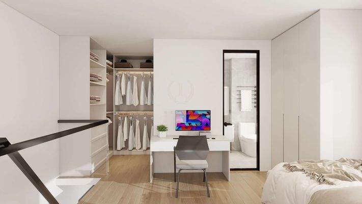 Ankleide-Schlafbereich-Bad (Visualisierung)