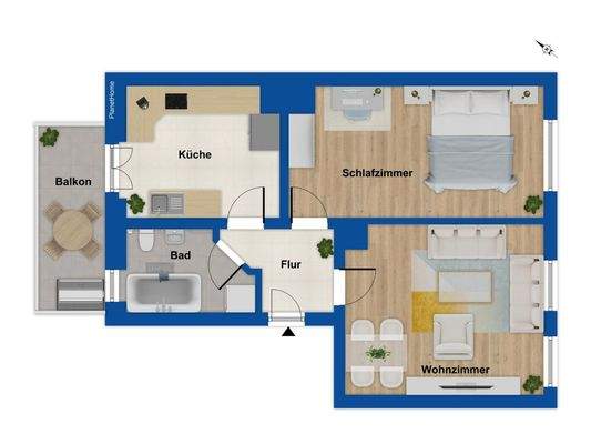 Grundriss Wohnung - 2. OG