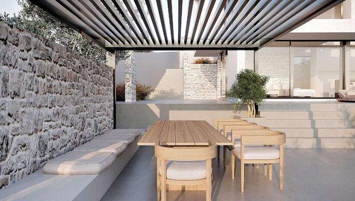 Kreta, Almyrida: Schönes Grundstück mit Baugenehmigung zu verkaufen