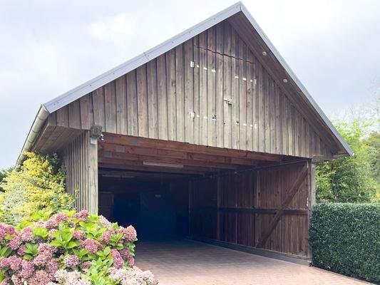 Blick auf den Carport