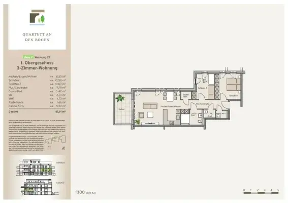 Haus 2 - Wohnung 22 - Kaufpreis 394.900 €