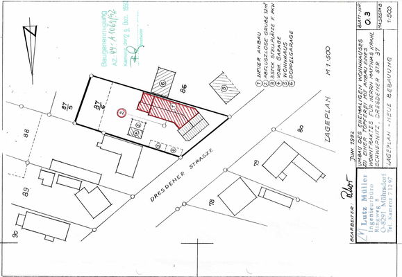 Lageplan Neue Bebauung