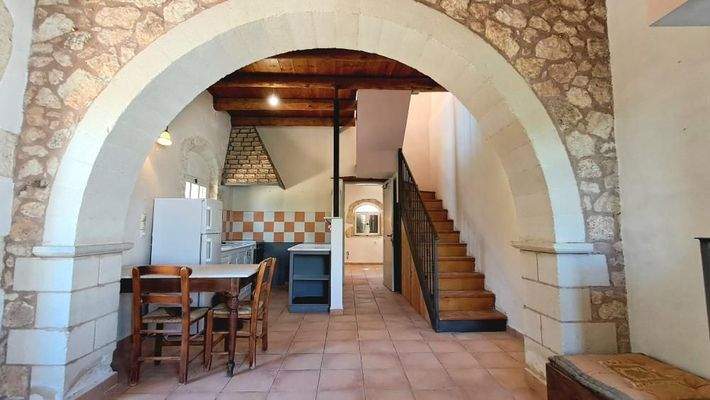 Kreta, Vamos: Traditionelle Steinvilla mit zwei Schlafzimmern, Garten und Erweiterungspotenzial