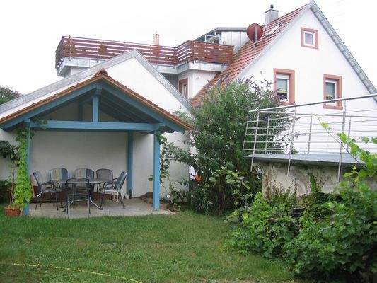 Ansicht Garten Überdachung