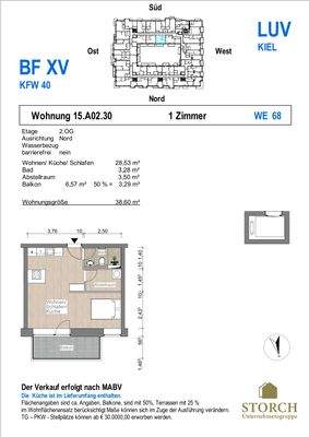 Grundriss WE 68 Baufeld XV 