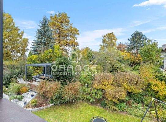 Balkonblick Elternzimmer richtung Garten