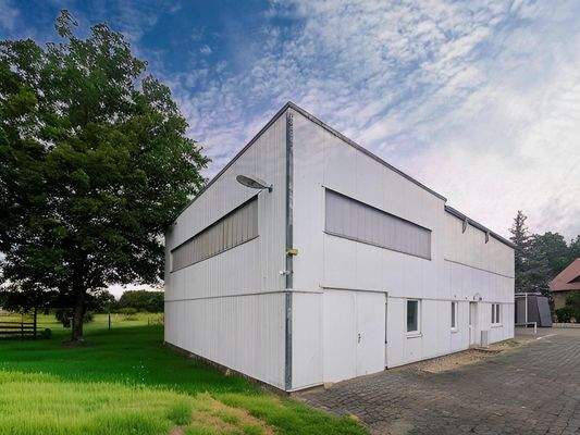 Ansicht der Gewerbehalle (Hofansicht)