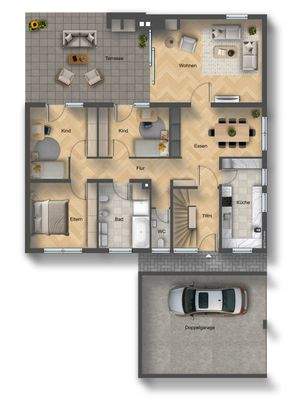 Haus Obermichelbach - Grundriss EG