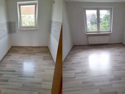 Küche und Arbeitszimmer