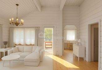 Symbol Foto - Mit gezielter Farbgestaltung lässt sich das natürliche Holzambiente wunderbar aufhellen – wie dieses Beispiel zeigt.