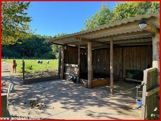 kleiner Pferdeoffenstall
