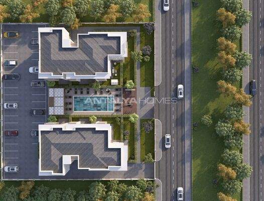 Apartments in a Complex with Pool and Security in Kepez Antalya