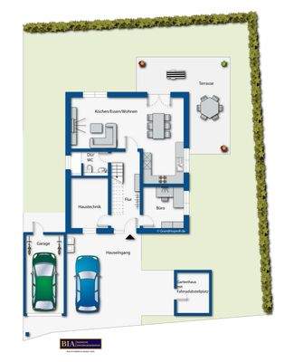 Grundriss EG Vorschlag möbliert