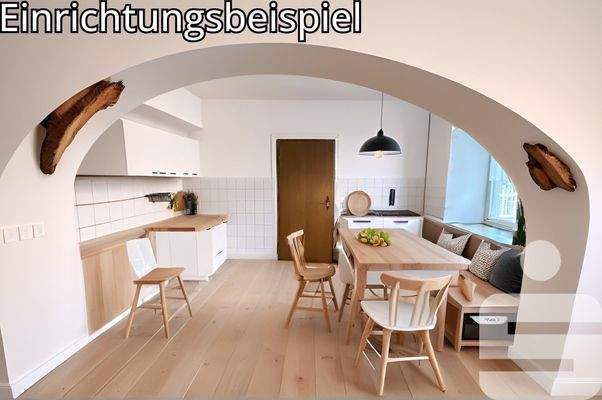 Einrichtungsbeispiel Küche und Essplatz Erdgeschoss