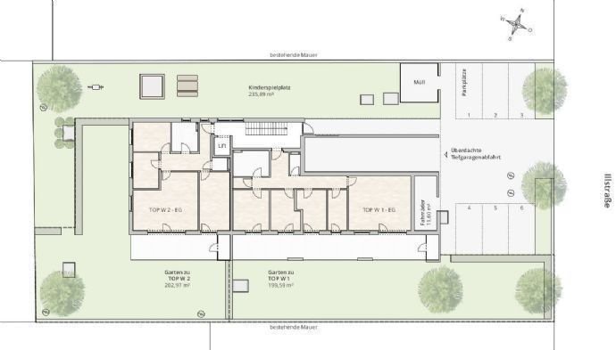Lageplan, 1.200 EG