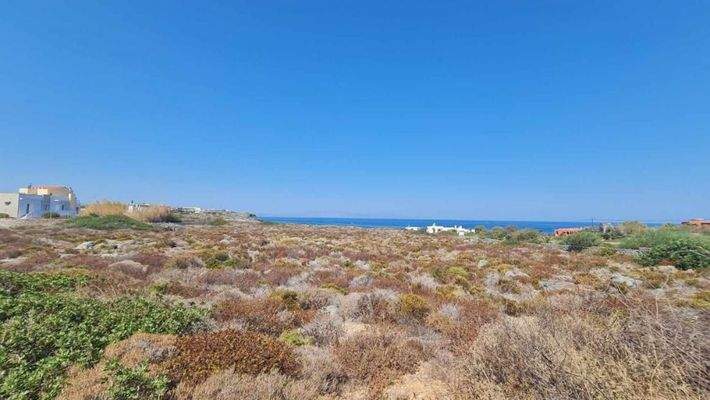 Kreta, Stavros: Grundstücke direkt am Meer mit Blick auf den Sonnenuntergang zu verkaufen