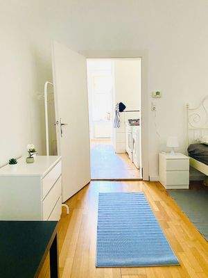 view into the kitchen