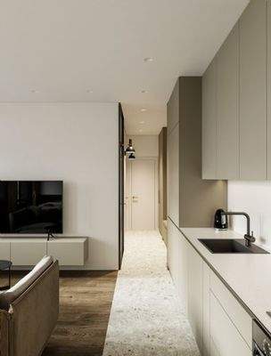 Küche und Wohnbereich