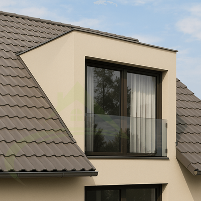 Dachgauben mit Glasbrüstung