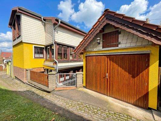 Blick auf die Garage