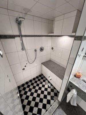 Spa-Dusche mit Sitzbank