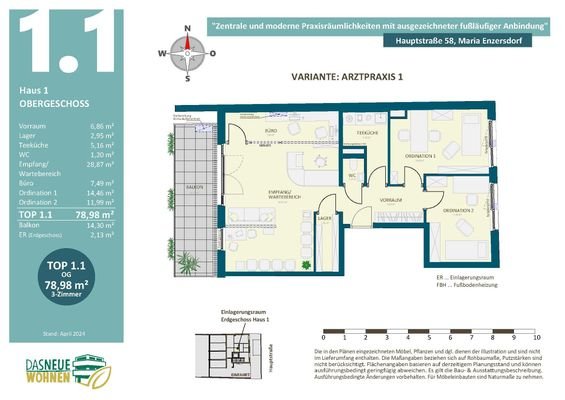 Ordinationsplan Variante 1